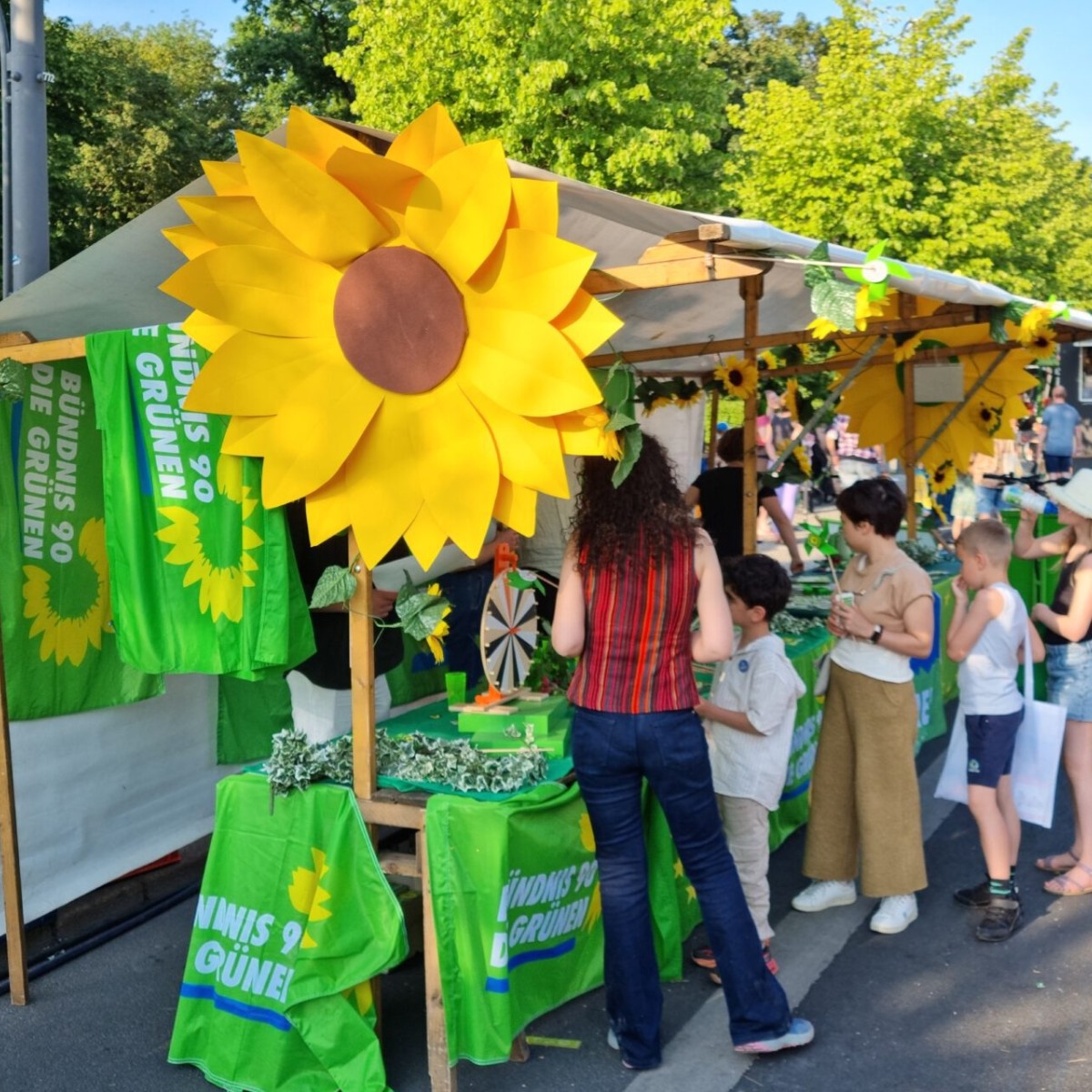 Grüner Stand beim Umweltfestival