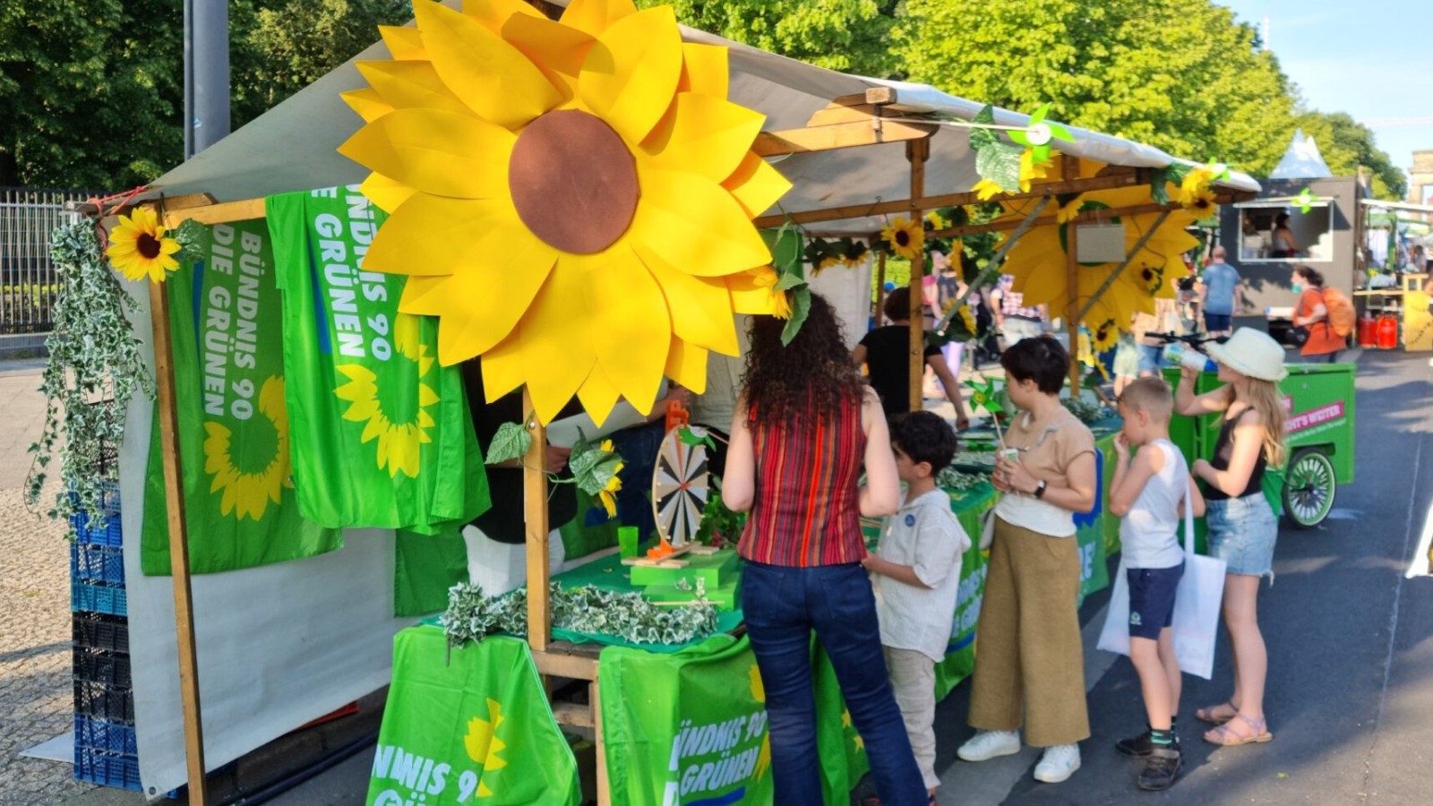 Grüner Stand beim Umweltfestival