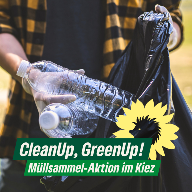 CleanUp, GreenUp! Müllsammel-Aktion im Humannkiez mit Julia Schneider